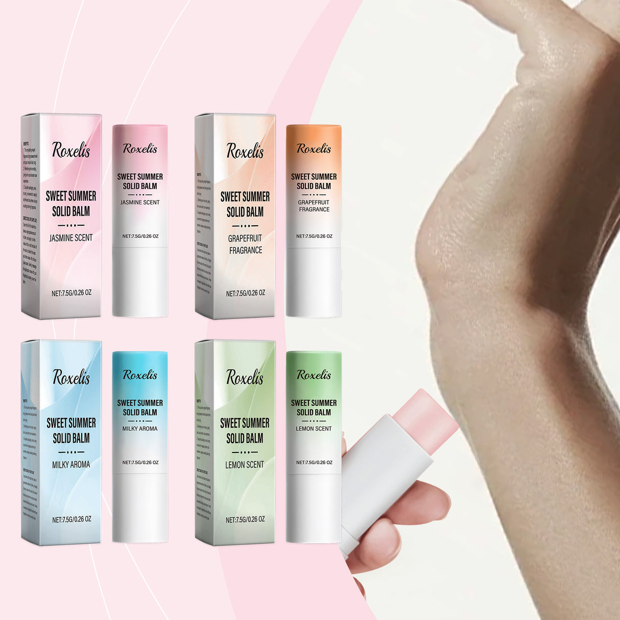 Sweet Summer Solid Balm Series Fresh And Elegant Portable Care Solid Balm With Fragrance And Charm - V.I.P Digital Presence