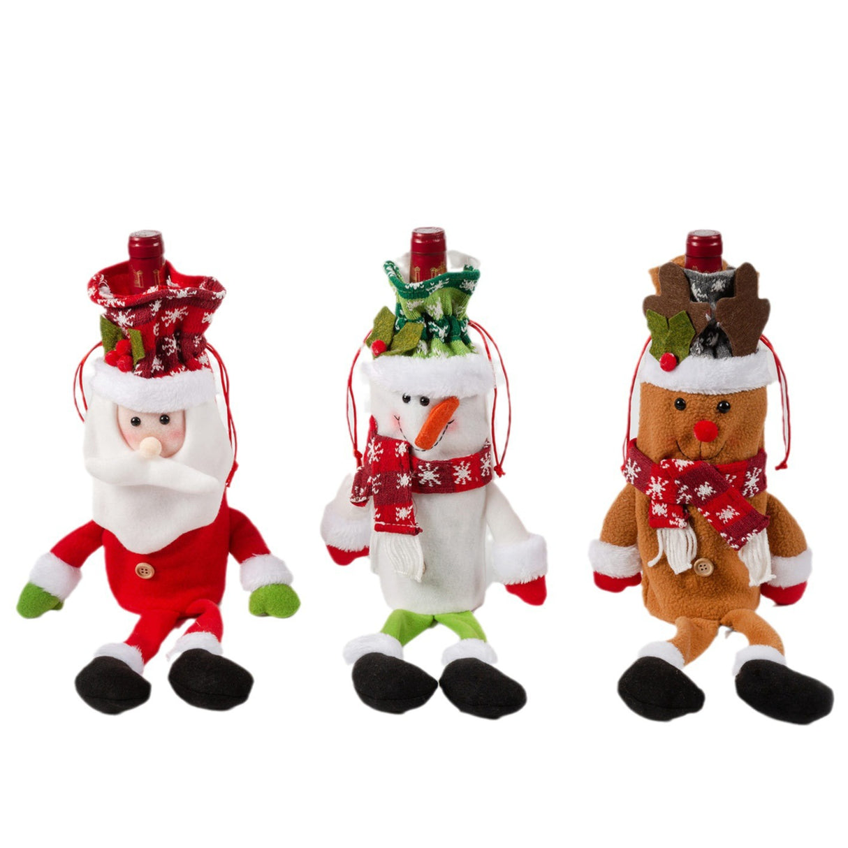 Cartoon Long Leg Elderly Wine Set Creative Christmas Decorations Decoration Home Table Wine Bottle Set - V.I.P Digital Presence