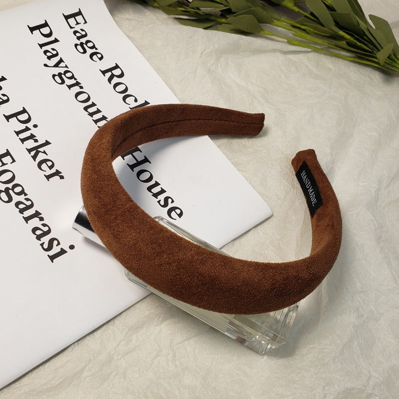 Candy colored velvet with wide edge sponge headband flocking - V.I.P Digital Presence