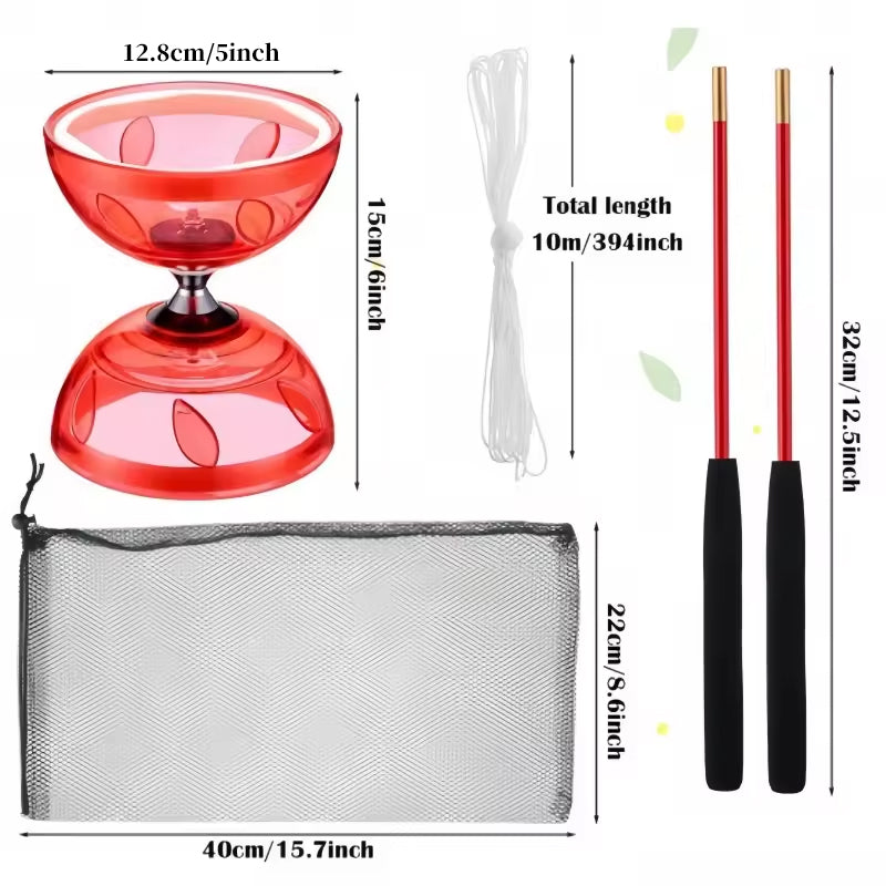 Chinese Portable Diabolo Set – All-Age Fitness for Indoor/Outdoor Agility - V.I.P Digital Presence