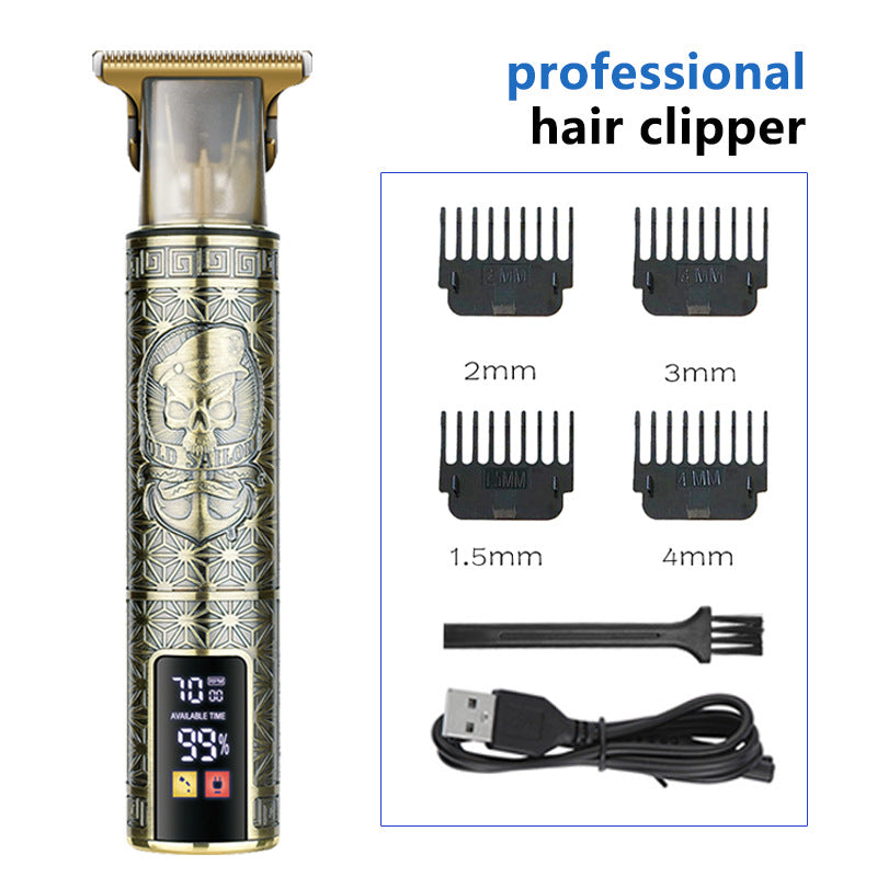 T9 Hairdresser With LCD Display Electric Hair Clipper Household Large Screen Digital Display Electric Hair Clipper Carving Oil Head Shaver Hair Clipper - V.I.P Digital Presence