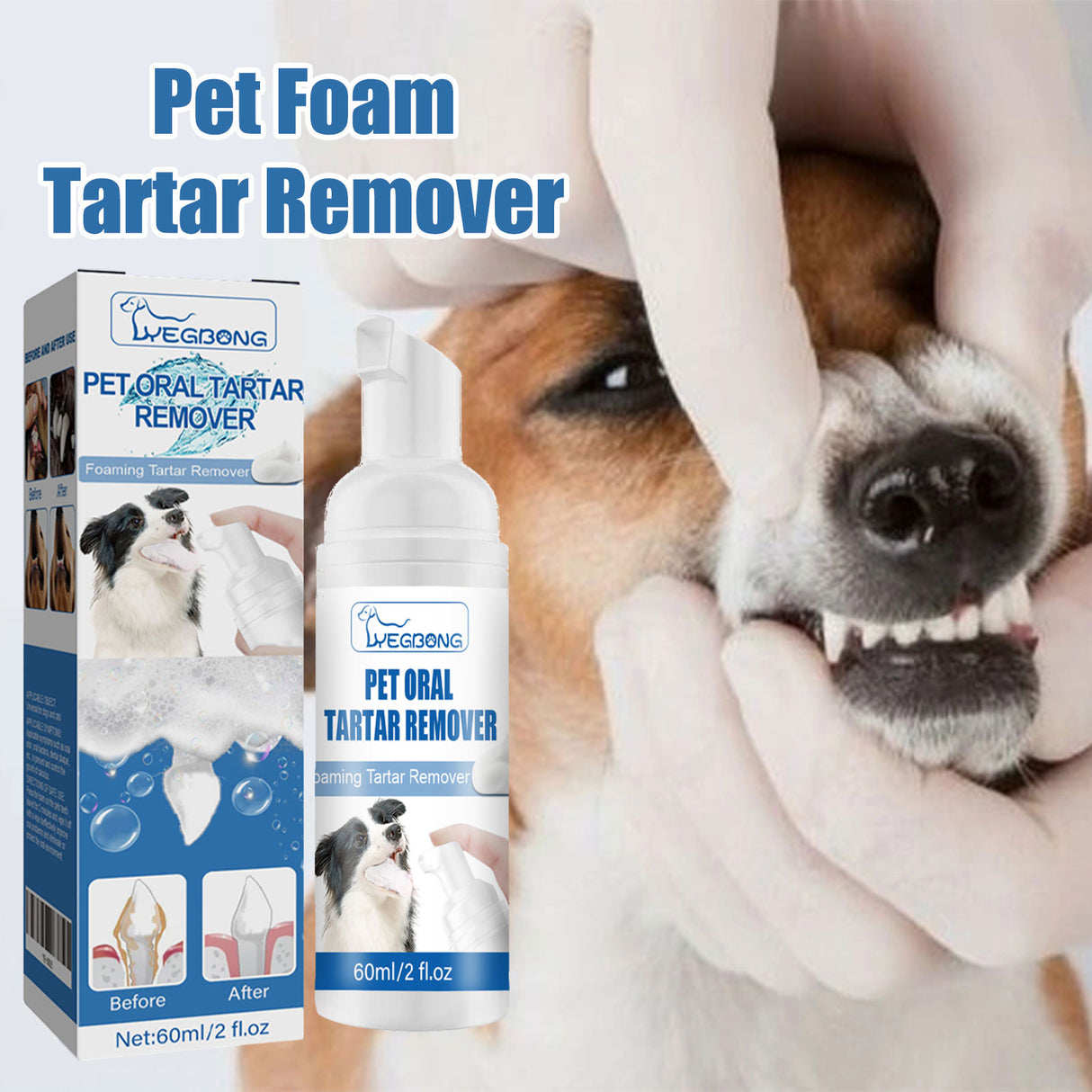 Pet Tartar Remover, Removing Dental Calculus Yellow Teeth Halitosis Cleaning Teeth Mouth Foam Cleaner - V.I.P Digital Presence