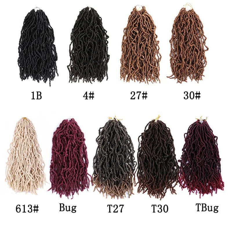 18 24 36 inch Wig Earthworm Crooked Crochet Fiber Wig NuLocs Braiding Hair Dirty Braid - V.I.P Digital Presence