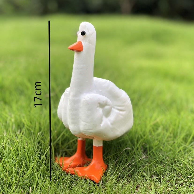 Middle finger duck statue resin crafts ornaments duck you spoof middle finger desktop decoration - V.I.P Digital Presence