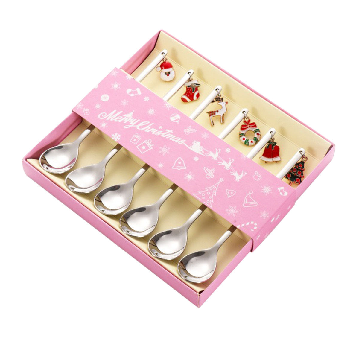 Christmas gift tableware stainless steel coffee spoon dessert spoon fork set - V.I.P Digital Presence