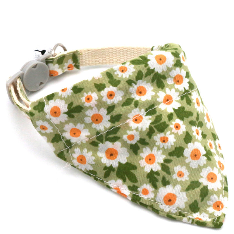 Pet Bandana Pet Collar Daisy Small Floral Sunflower Triangle Scarf for Cats and Dogs - V.I.P Digital Presence