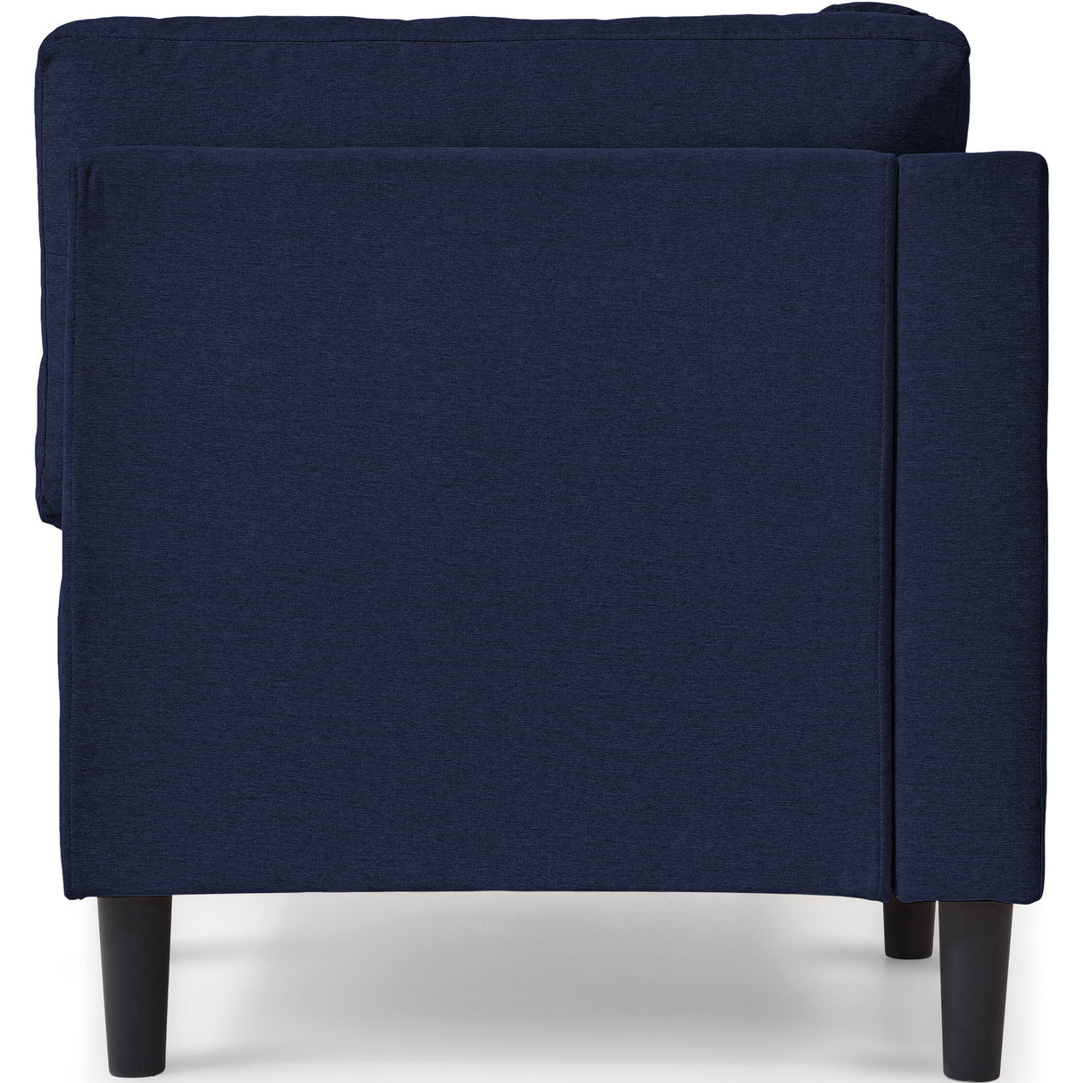 65" Mid-Century Modern Linen Fabric Corner Lounge Chair, Upholstered Indoor Chaise Lounge Solid Wood Sofa Bed for Bedroom - V.I.P Digital Presence