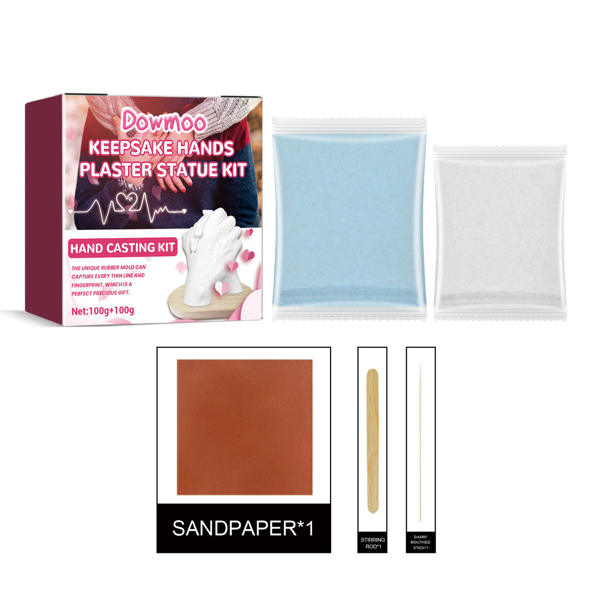 Hand Casting Kit, Three-Dimensional Hand Model Plaster Clone Model Homemade Commemorative Gift Crafts - V.I.P Digital Presence