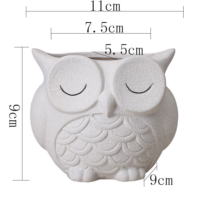 Flower pot ceramic indoor creative simple desktop small animal flower ornaments - V.I.P Digital Presence