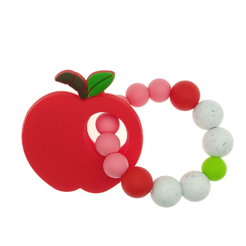 New baby cartoon fruit bracelet molar bracelet chewing teeth gum baby teething comfort toy