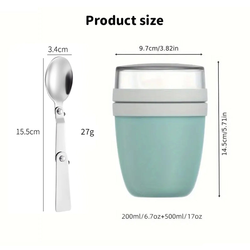 Portable Yogurt Cereal Cups with Lids. Ideal for Overnight Oats, DIY Salads & Parfaits. Great for Breakfast or Lunch - V.I.P Digital Presence