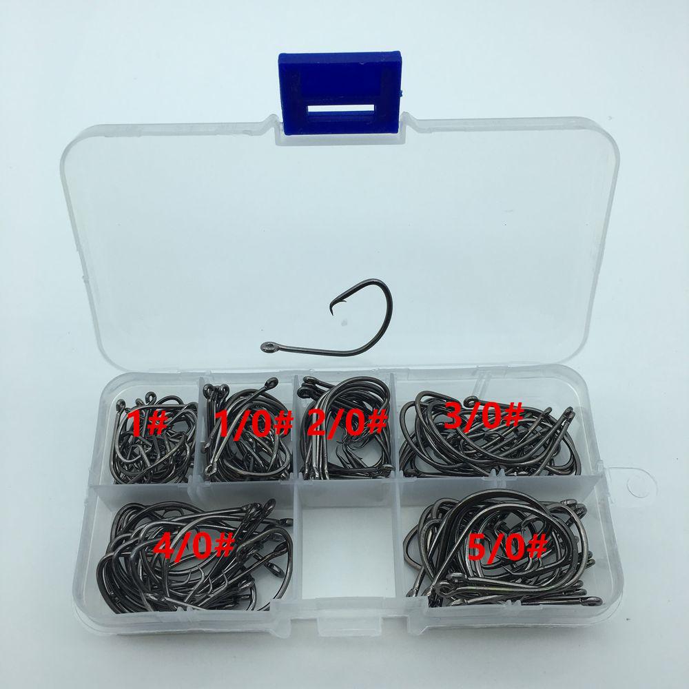 Rompin 120pcs/box 1#-5/0# 6 size mix 7381 fishing Hooks Octopus Sport Cirle bait sea hook with box - V.I.P Digital Presence