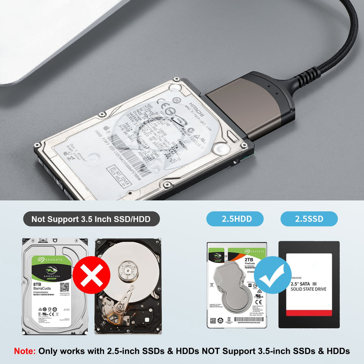 USB 3.0 to SATA Easy Drive Cable Serial Hard Disk 2.5-inch Mobile Hard Disk Adapter Cable USB Aluminum Alloy Shell - V.I.P Digital Presence