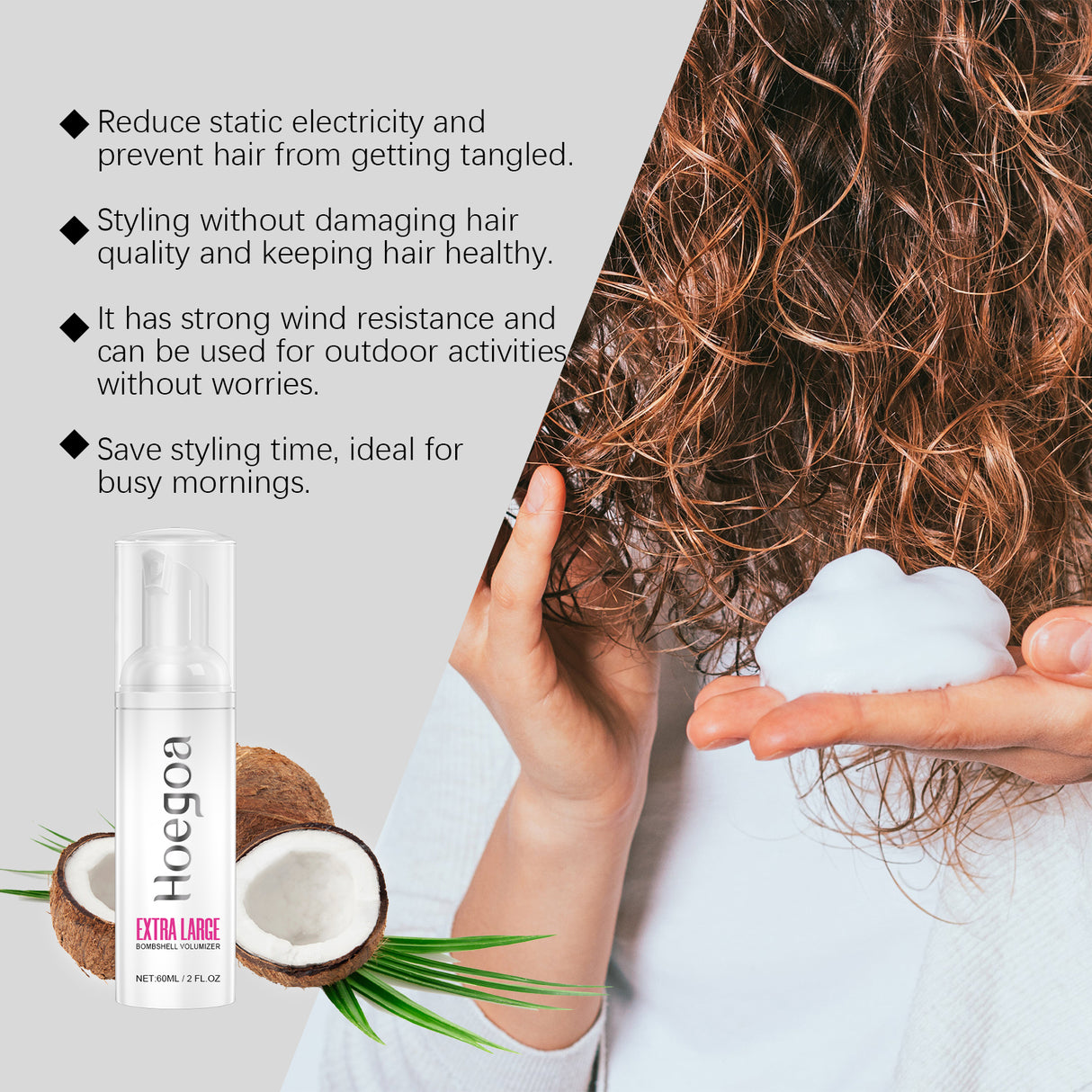 Volumizing Curls Styling Mousse Hair Styling Wax Foam Curls Moisturizing Treatment Mousse - V.I.P Digital Presence