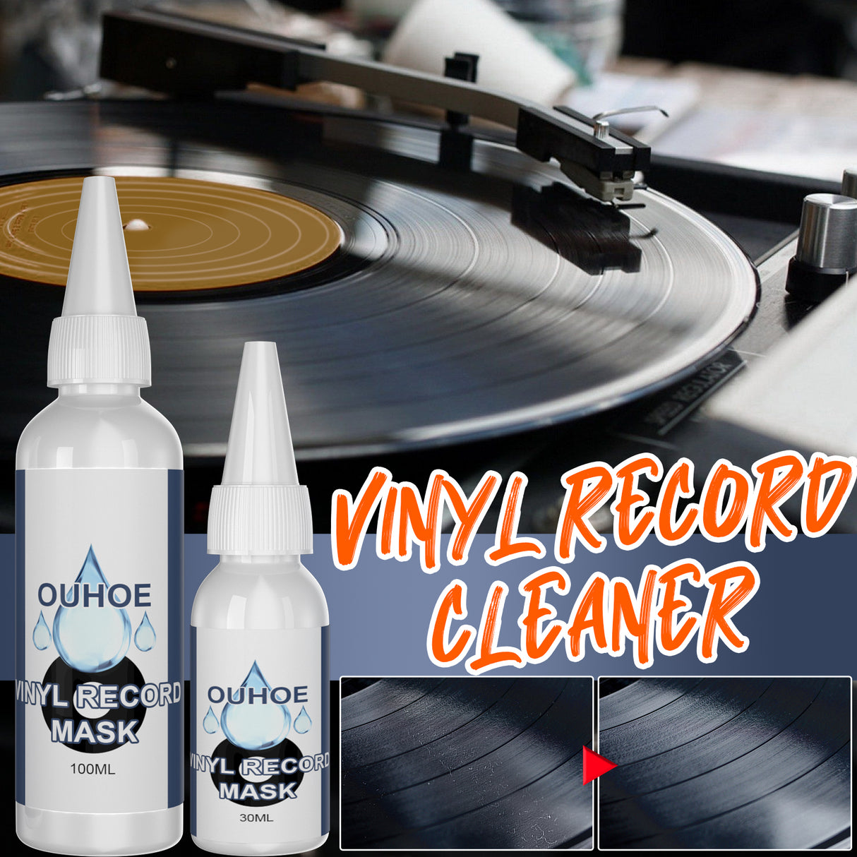 Vinyl Record Cleaner Removes Dirt Track Cleaner Removes Oil Removes Dirt Removes Anti-Static Carbon Fiber - V.I.P Digital Presence