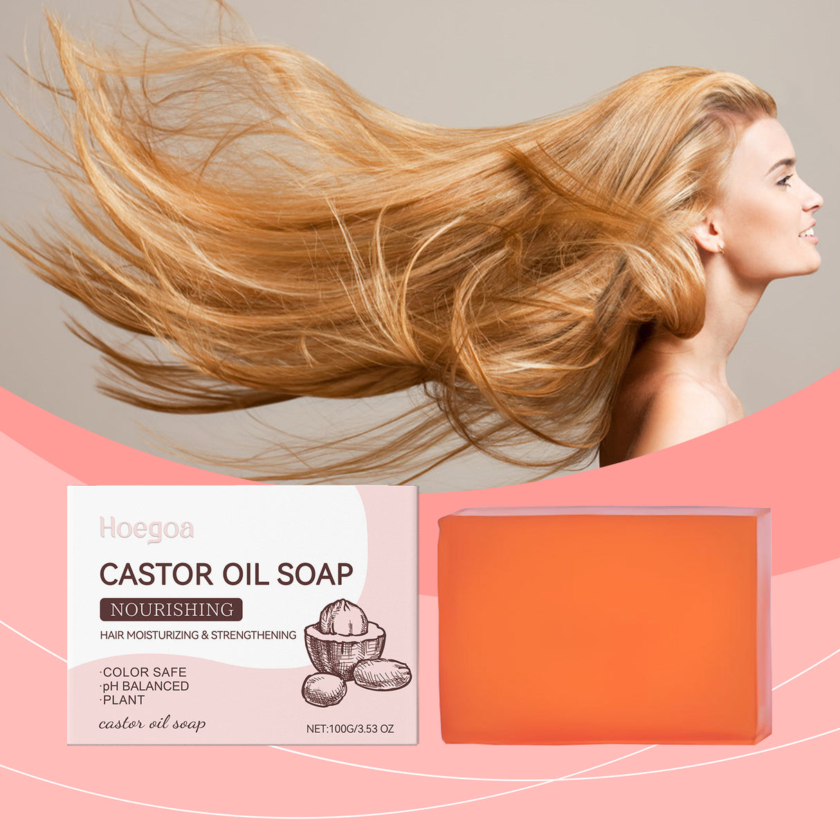 Castor Oil Shampoo Soap Gently Cleanses Scalp Naturally Fluffy, Soft, Moist And Moisturizing Shampoo - V.I.P Digital Presence