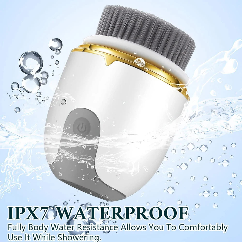 3 in 1 Ultrasonic Facial Cleanser Brush Electric Cleansing Face Brush 360 Rotate Deep Cleaning Brush Facial Skin Care Machine - V.I.P Digital Presence