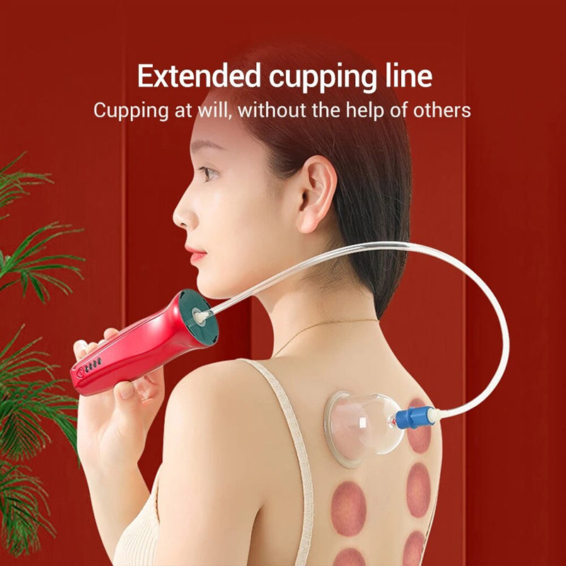 New electric cupping device multifunctional vacuum cupping and scraping instrument home set rechargeable meridian massager - V.I.P Digital Presence