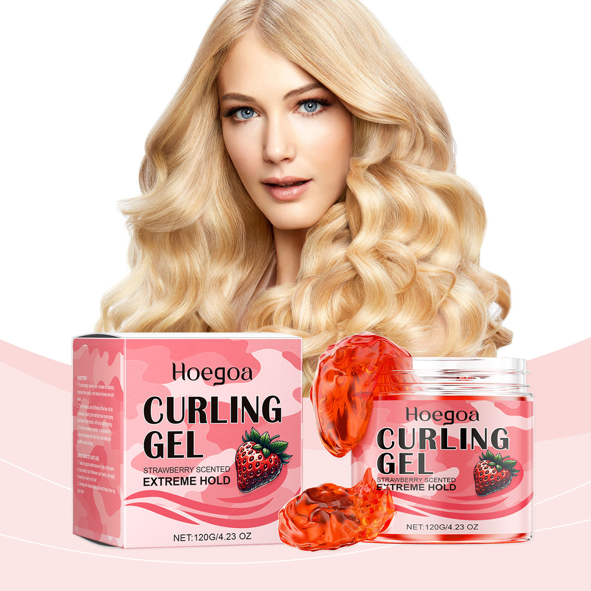 Strawberry Curl Styling Gel Leave-In Hair Volumizing Long-Lasting Shape Nourishing Repair Styling Cream - V.I.P Digital Presence
