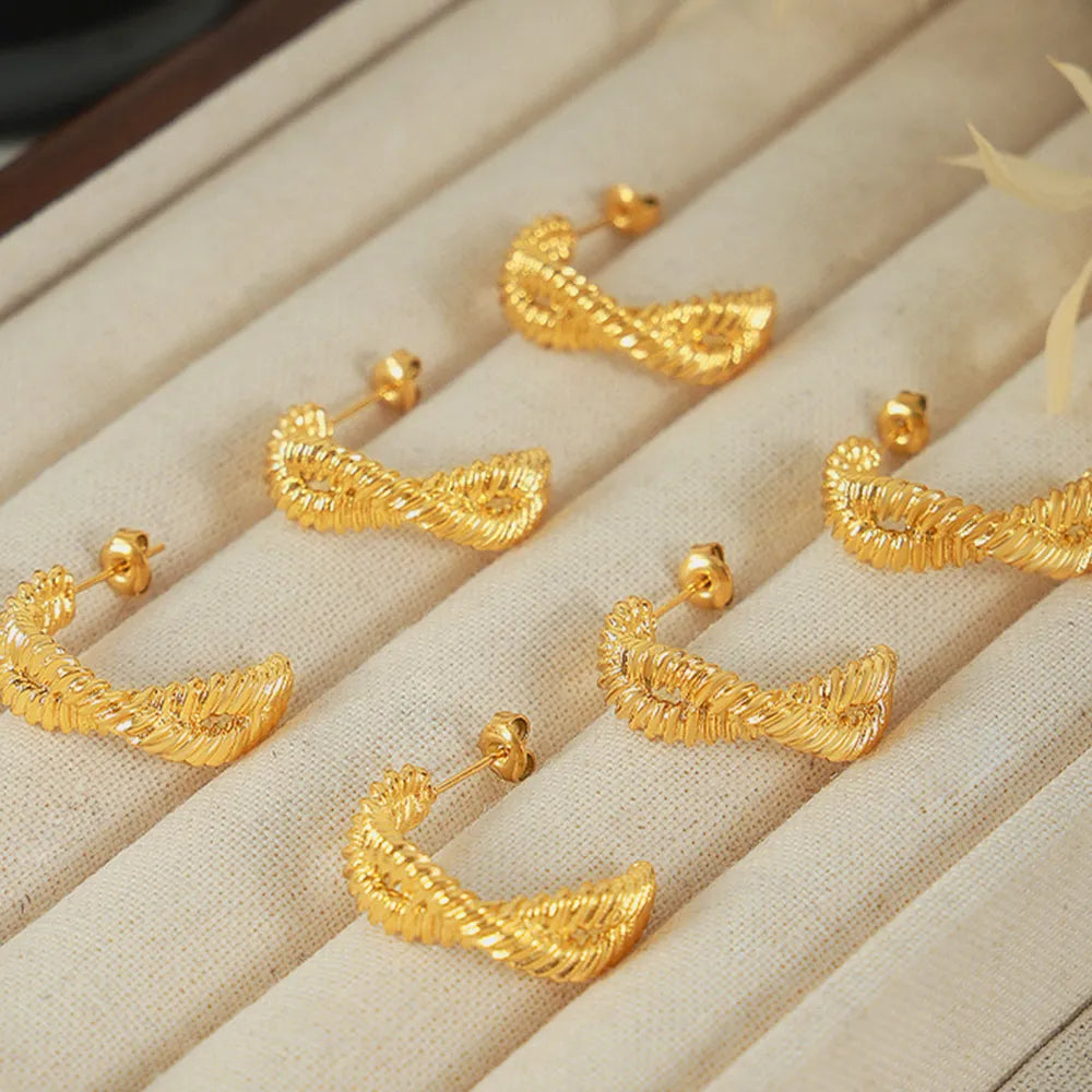 Titanium Steel Geometric Stud Earrings - V.I.P Digital Presence