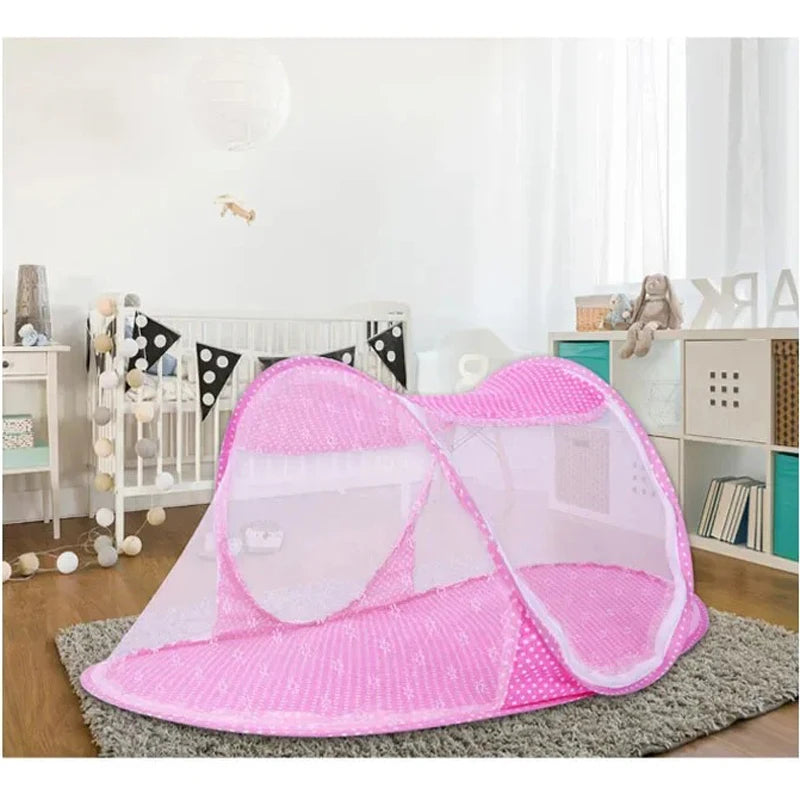Folding mosquito net with sleeping pad pillow mosquito net bed three piece set music 0-3 year old children's mosquito net - V.I.P Digital Presence