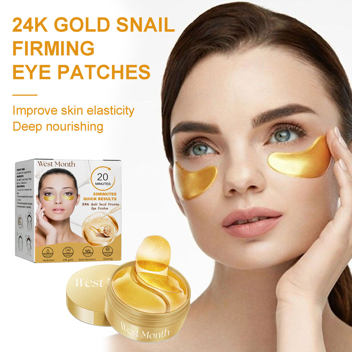 Gold Snail Eye Patch Hydrating Eye Patch Skin Care Around The Eyes