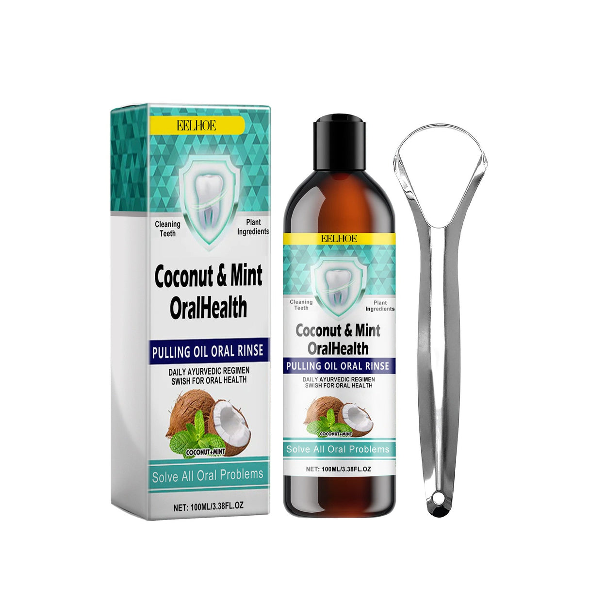 EELHOE Oral Coconut Oil Mouthwash Removes Stains Beautifies Teeth Freshens Breath Cleans Mouth And Protects Gums - V.I.P Digital Presence