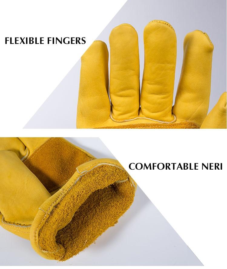 Cowhide Leather Security Protection Wear Safety Working Welding Warm Gloves - V.I.P Digital Presence