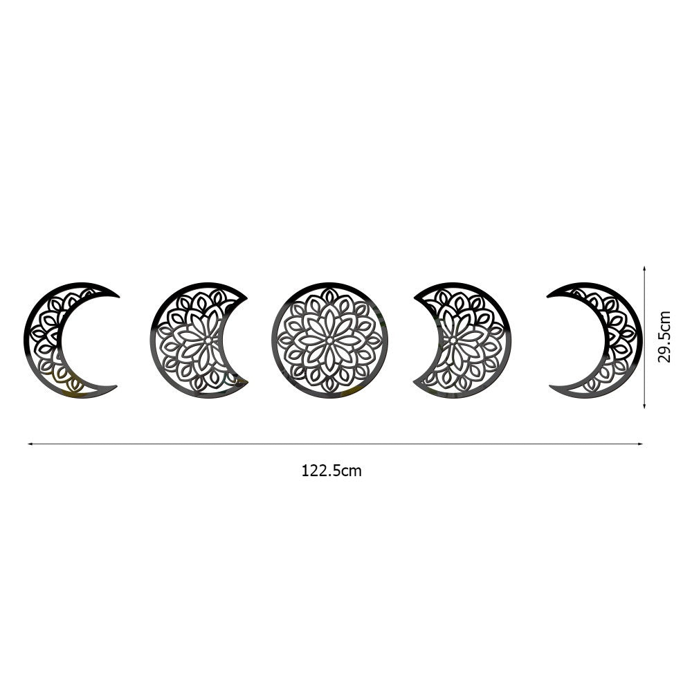 3D Stereoscopic Moon Phase Change Acrylic Mirror Surface Sticker Home Decoration Self-Adhesive Wall Sticker - V.I.P Digital Presence