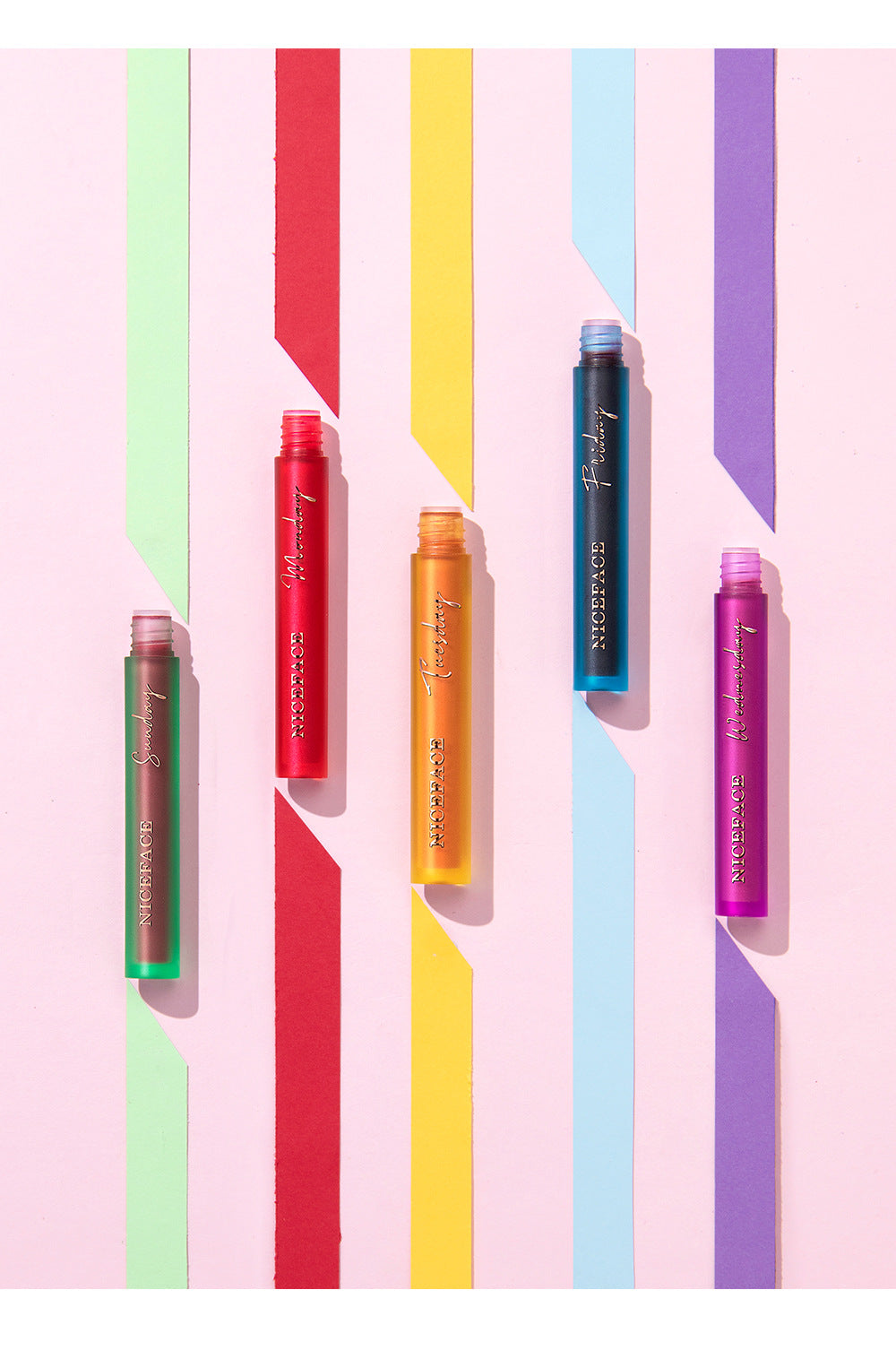 Niceface Weekly Lip Gloss 7 Sticks Lip Gloss Velvet Matte Lip Gloss Set Matte Non-Stick Cup Waterproof Makeup - V.I.P Digital Presence