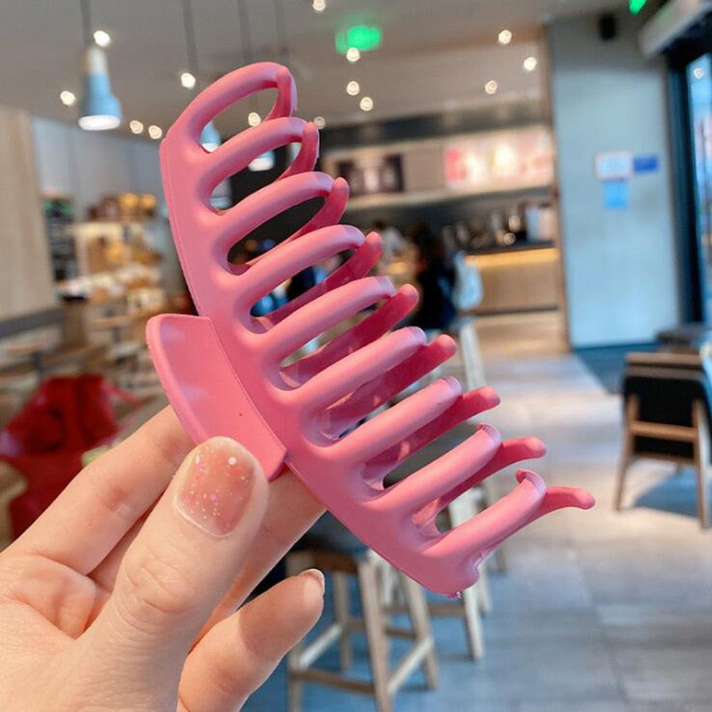 1PC Korean Solid Large Hair Claws Elegant Acrylic Hairpins Barrette Crab Hair Clips Headwear for Women Girls Hair Accessories - V.I.P Digital Presence