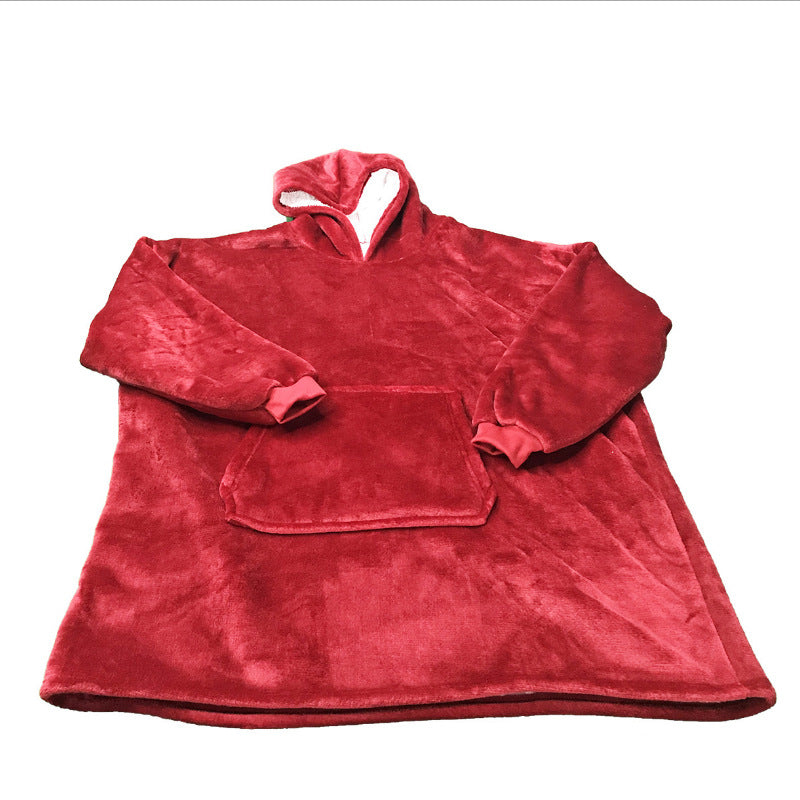 Lazy Head Set Of Coil Blanks Hoodie Hooded Warm Clothes Outdoor Cold Clothes