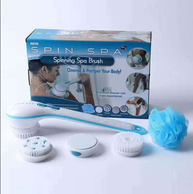 Electric Bath Brush Back Body Bath Shower Sponge Scrubber Brushes With Handle Exfoliating Scrub Skin Massager Exfoliation Bathroom Brush - V.I.P Digital Presence