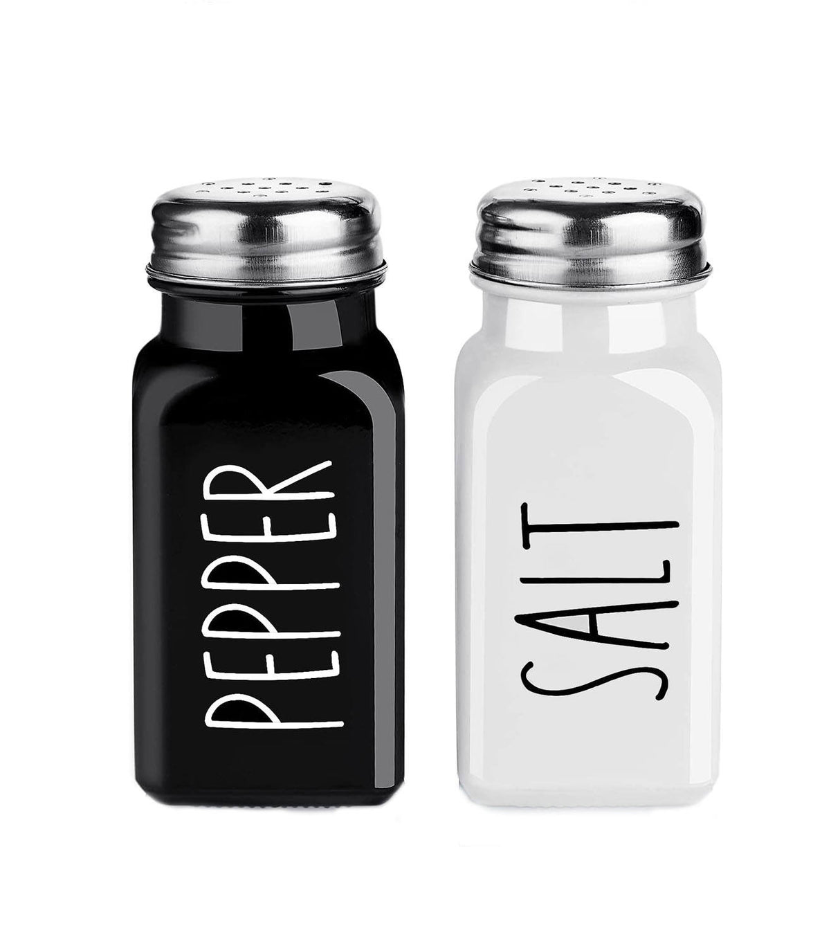 Black and white seasoning jar pepper salt bottle seasoning box square glass - V.I.P Digital Presence