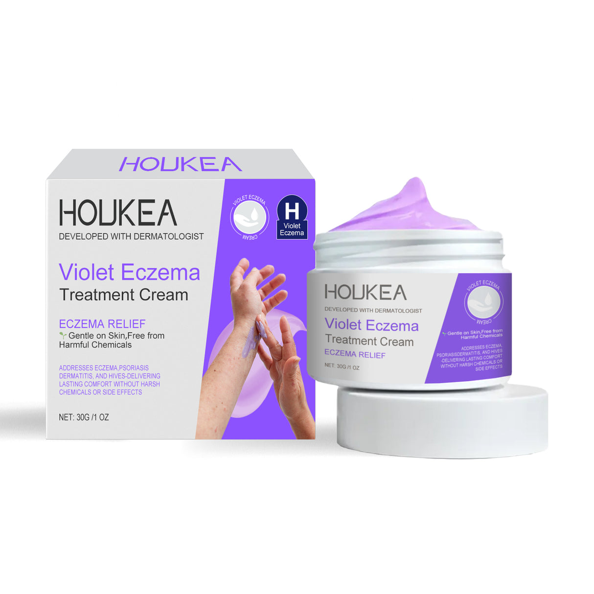 Violet Skin Repair Cream Gently Moisturizes Body Skin And Relieves Dry, Flushed Skin Care