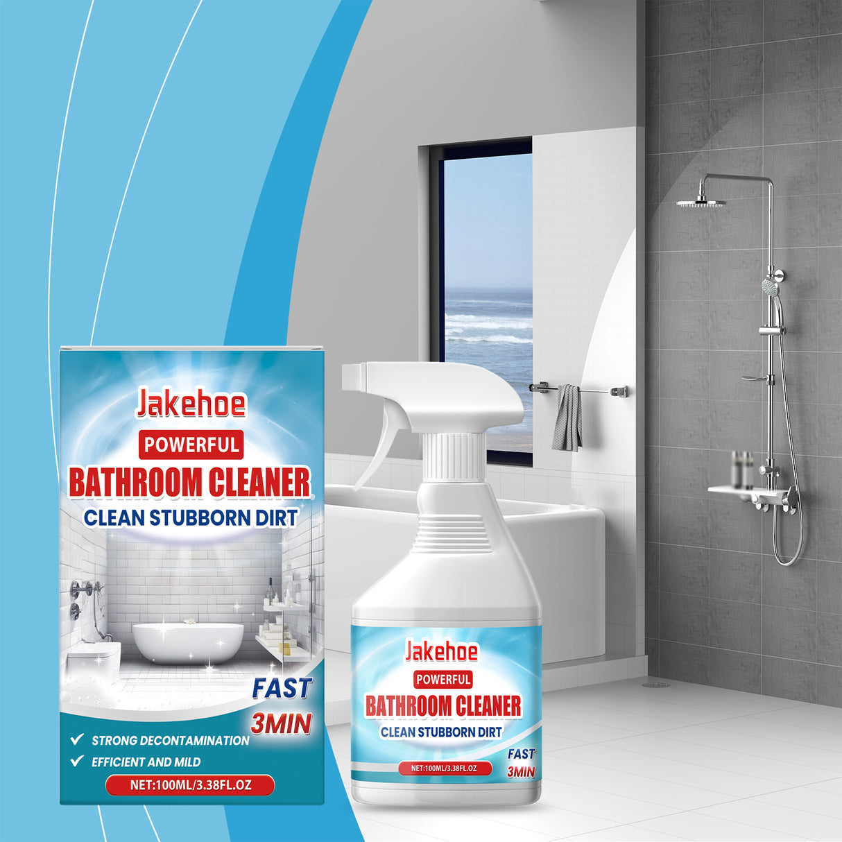 Bathroom Cleaner, Clean Bathroom Glass Door Bathtub To Remove Stains And Water Stain Cleaning Cleaner - V.I.P Digital Presence