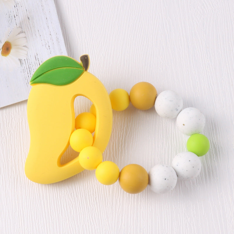 New baby cartoon fruit bracelet molar bracelet chewing teeth gum baby teething comfort toy
