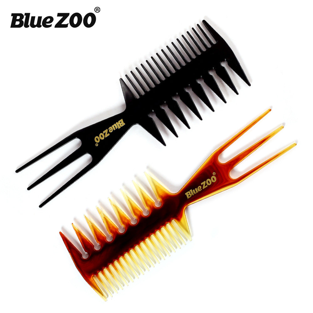 Oil Head Comb Double-Sided Fish Insert Comb Big Tooth Flat Comb Bottom Fork Comb Plate Hair Styling Comb - V.I.P Digital Presence