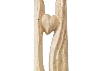 Three-dimensional wooden red heart cross love ornaments to commemorate relatives' tombstone inserts crucifix inserts - V.I.P Digital Presence