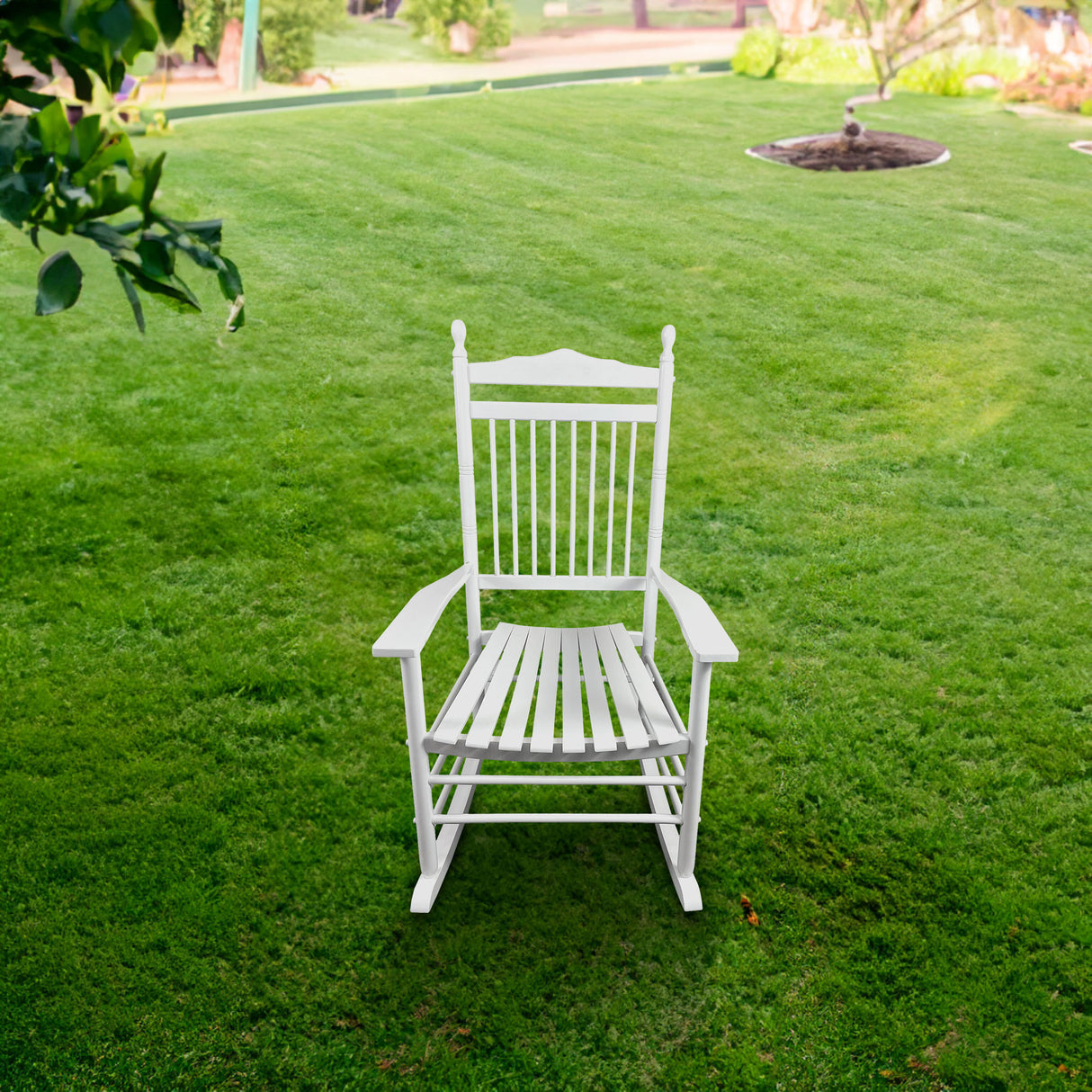 BALCONY PORCH ADULT ROCKING CHAIR - WHITE