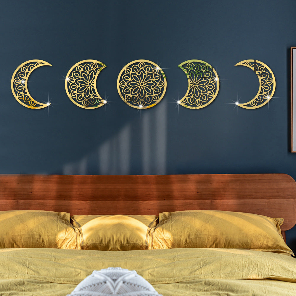 3D Stereoscopic Moon Phase Change Acrylic Mirror Surface Sticker Home Decoration Self-Adhesive Wall Sticker - V.I.P Digital Presence