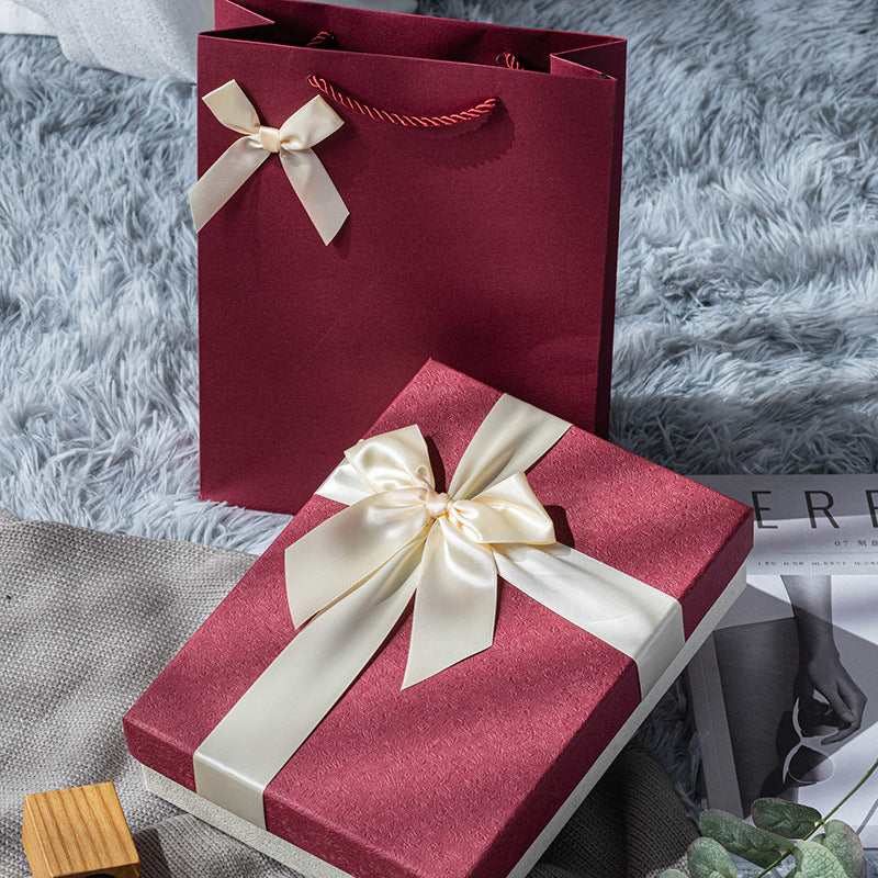 Bow gift box high-end world cover gift box for boys birthday shirt packaging box - V.I.P Digital Presence