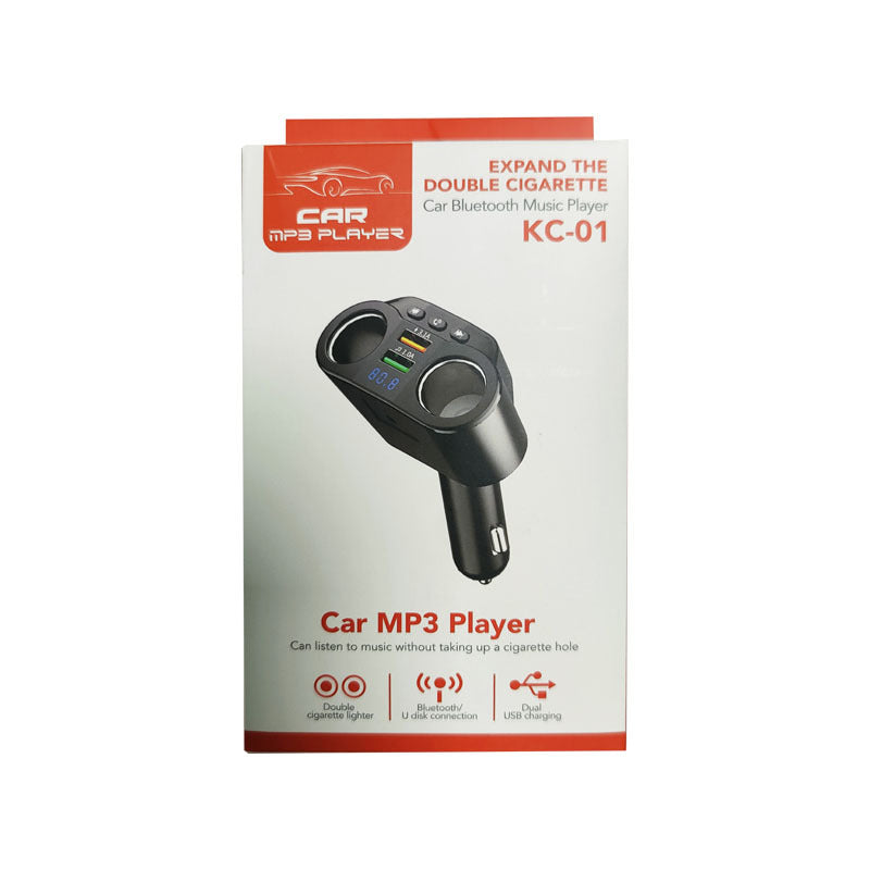 KC-01 car charger with one to two USB ports intelligent digital display QC3.0 fast charging multifunctional car cigarette lighter - V.I.P Digital Presence