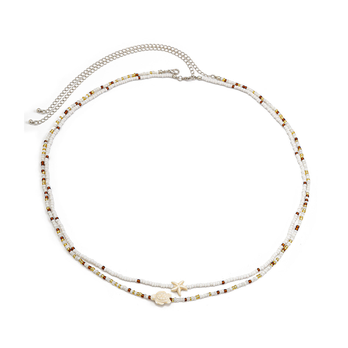 Ocean Wind Body Chain Rice Bead Double Waist Chain Sea Star Animal Bead Body Chain - V.I.P Digital Presence