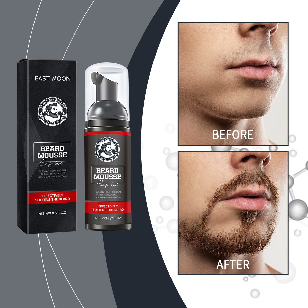Facial Hair Cleansing Mousse Moisturizes And Moisturizes Men's Facial Hair Care Beard - V.I.P Digital Presence