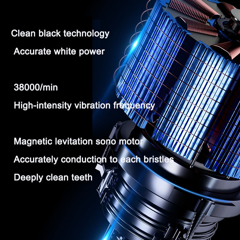 Adult electric toothbrush with three sides rechargeable sonic vibration waterproof electric toothbrush - V.I.P Digital Presence