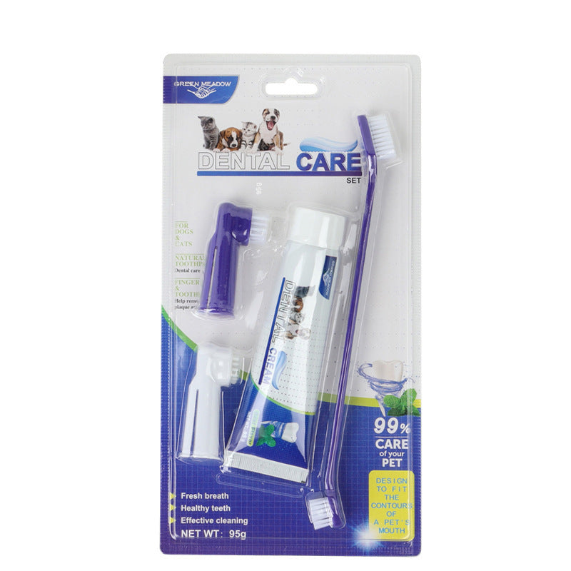 Pet Toothpaste Dog Toothbrush Cat Toothbrush Finger Toothbrush for Dogs and Cats Pet Dental Care Set - V.I.P Digital Presence