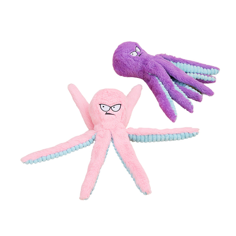 Octopus - shaped indestructible plush dog toy, squeaky & bite - resistant, pet toy supplies - V.I.P Digital Presence