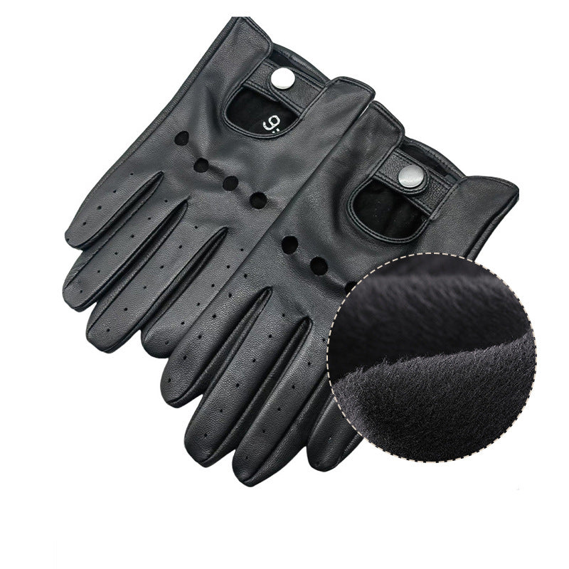 Men's leather gloves anti slip sports driving and outdoor cycling leather gloves - V.I.P Digital Presence