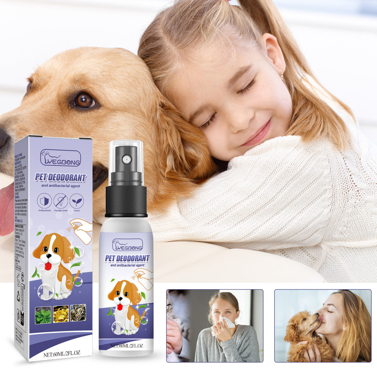 Pet Deodorant Spray for Cats and Dogs - Eliminates Odors, Urine Smell, Body Odor, and Feces Odor, Air Freshener Mist - V.I.P Digital Presence